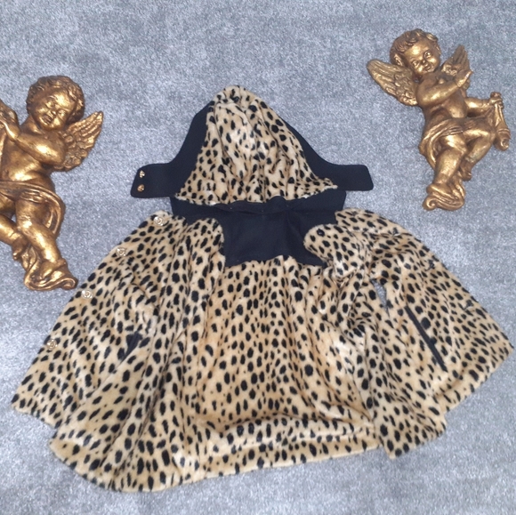 Leopard print foux hood jacket - Picture 3 of 6